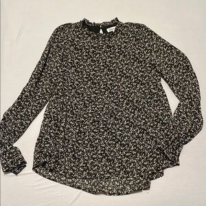 Floral Black Blouse